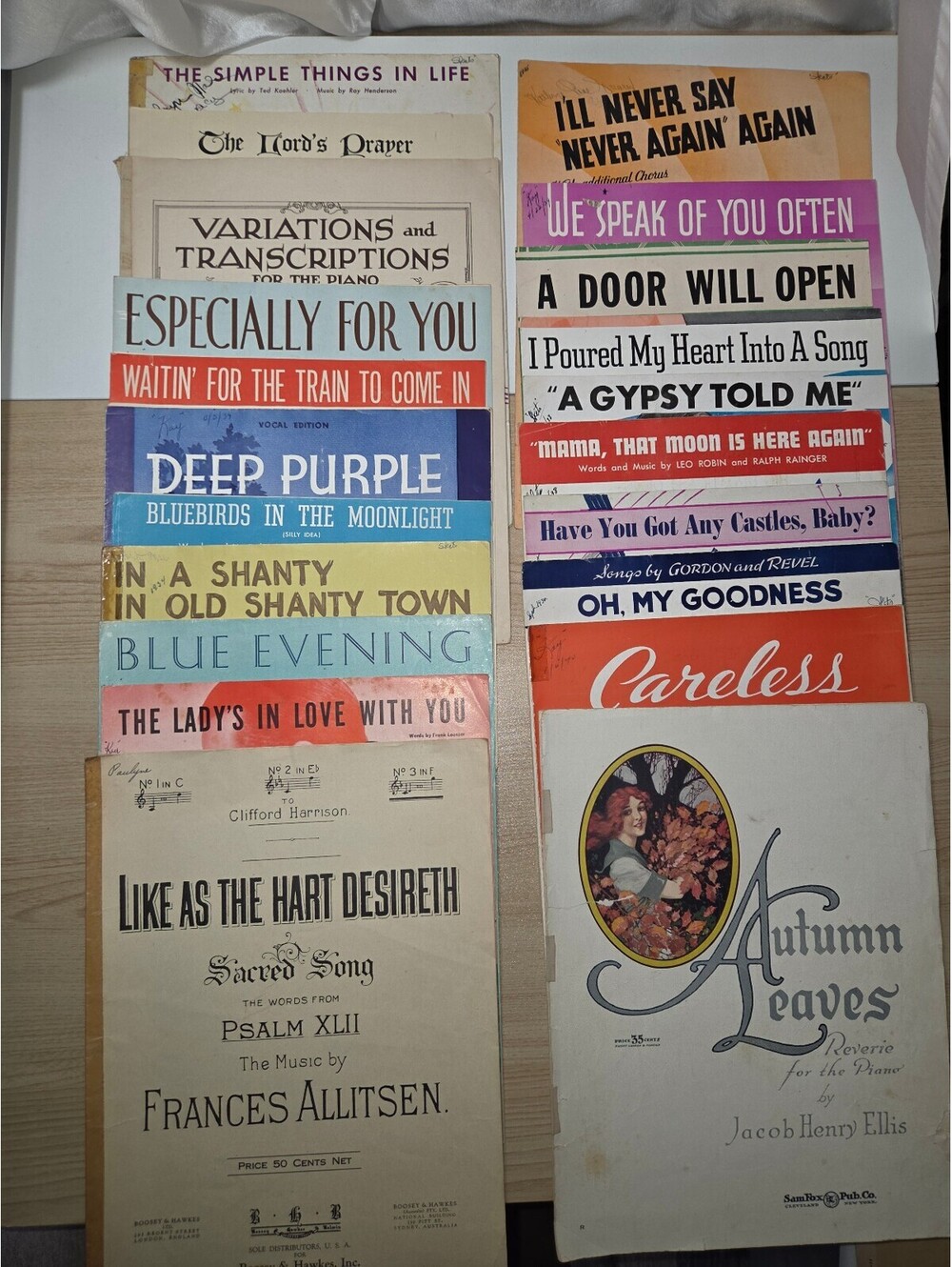 Vintage Sheet Music Lot of 21